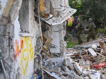 Un edificio destrozado tras el ataque de Hamás