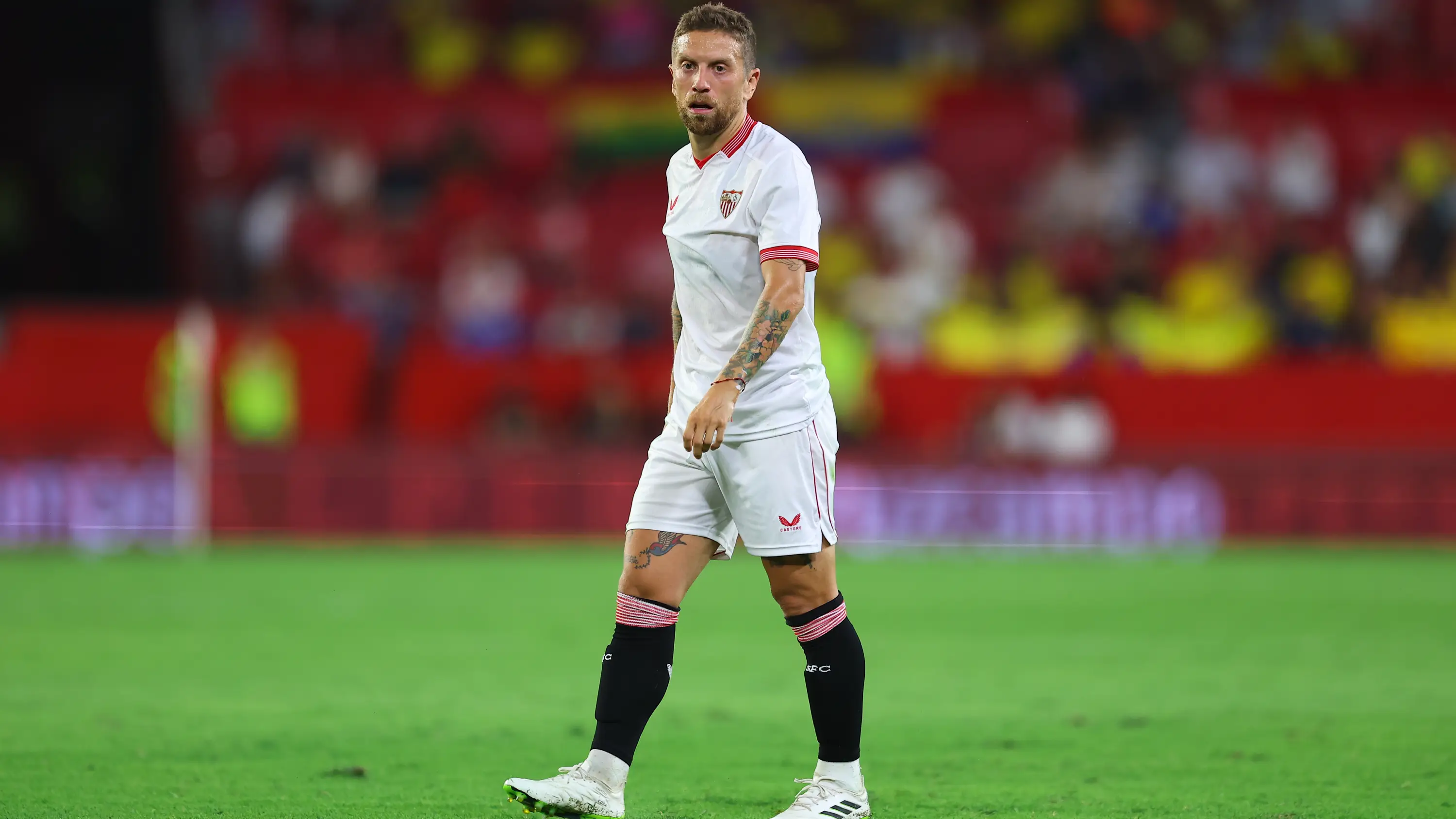 Papu G&oacute;mez en un partido con el Sevilla FC
