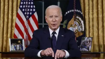Joe Biden en su discurso a la nación de este jueves