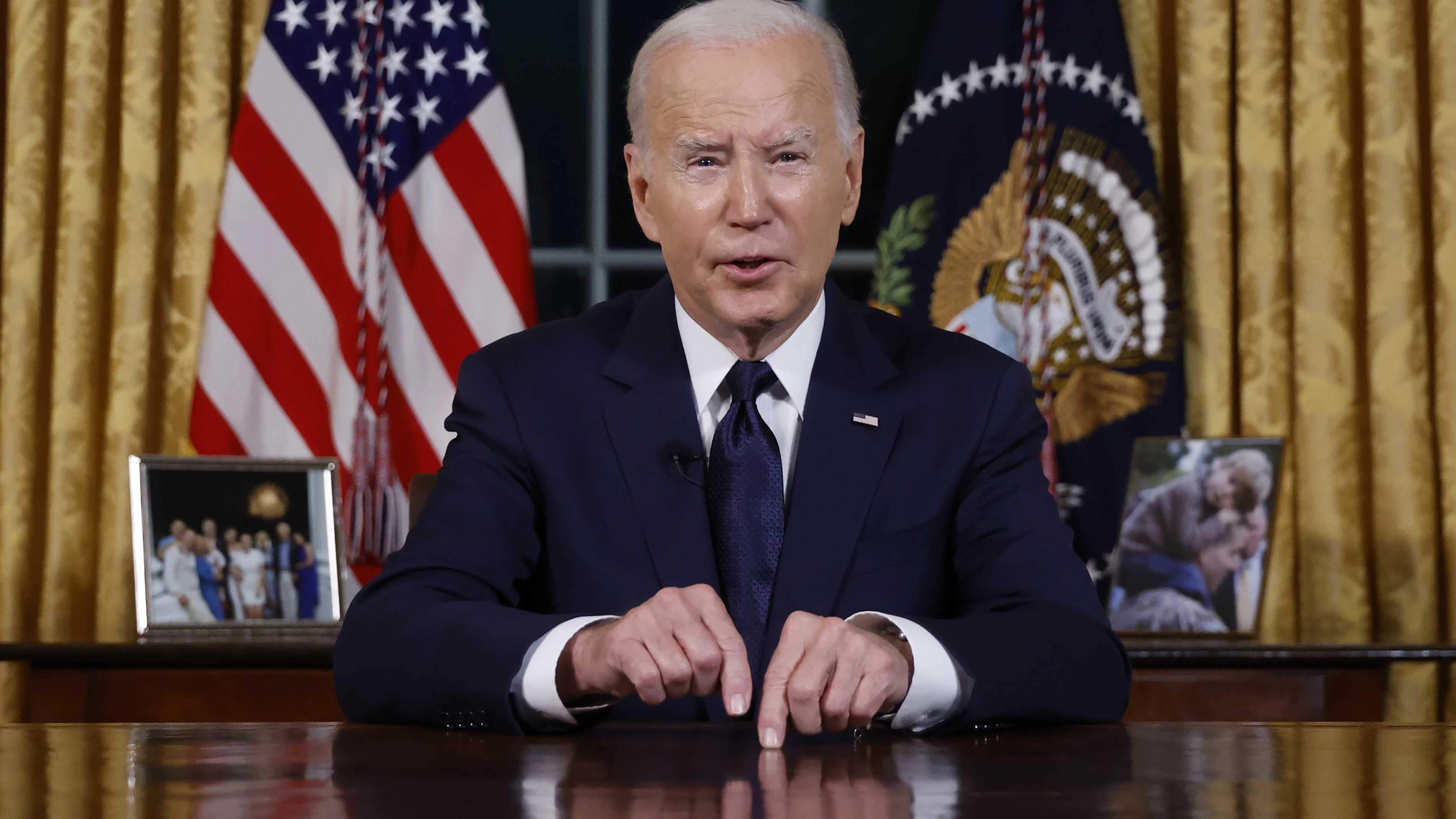 Joe Biden en su discurso a la nación de este jueves Joe Biden en su discurso a la nación de este jueves