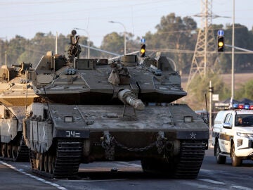 Imagen de un tanque cerca de Gaza