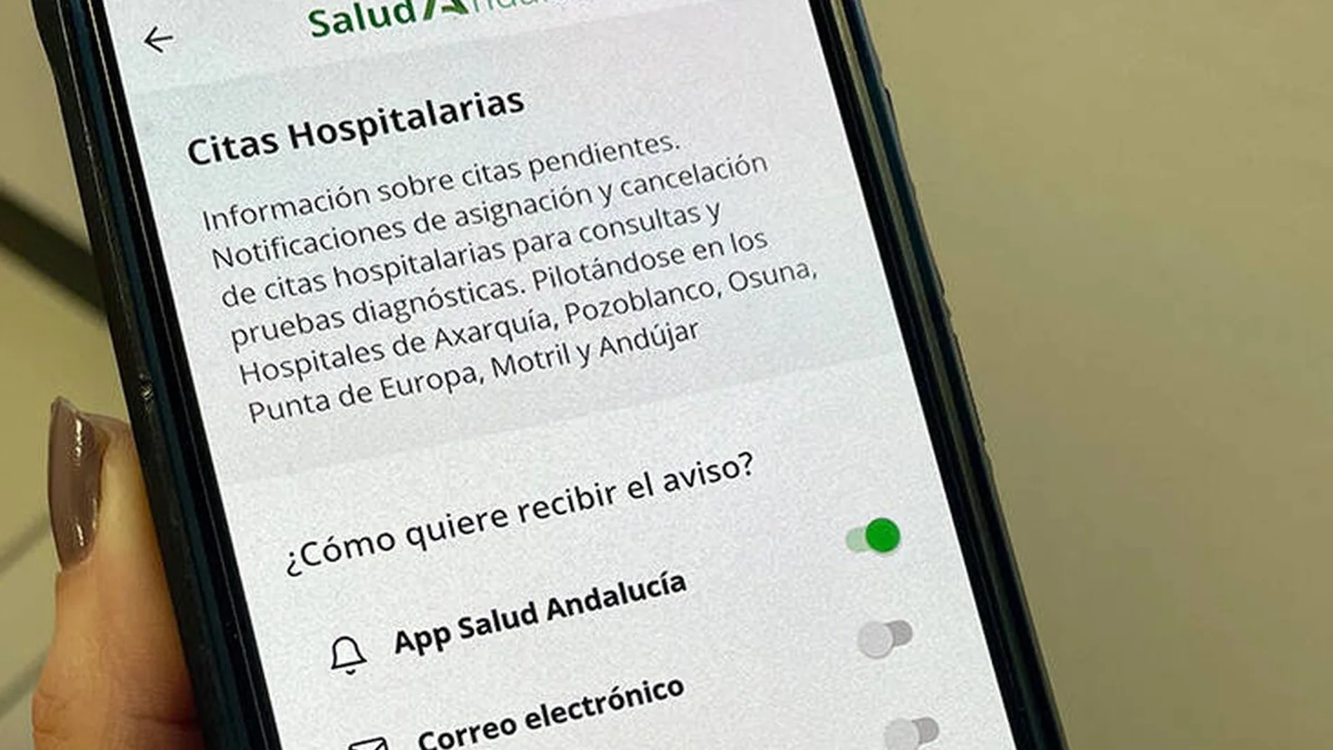  la Seguridad Social de Andalucía advierte de un SMS para notificar citas hospitalarias 