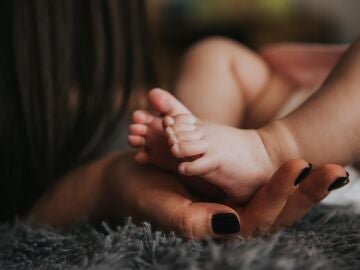 Uñas del pie de un bebé