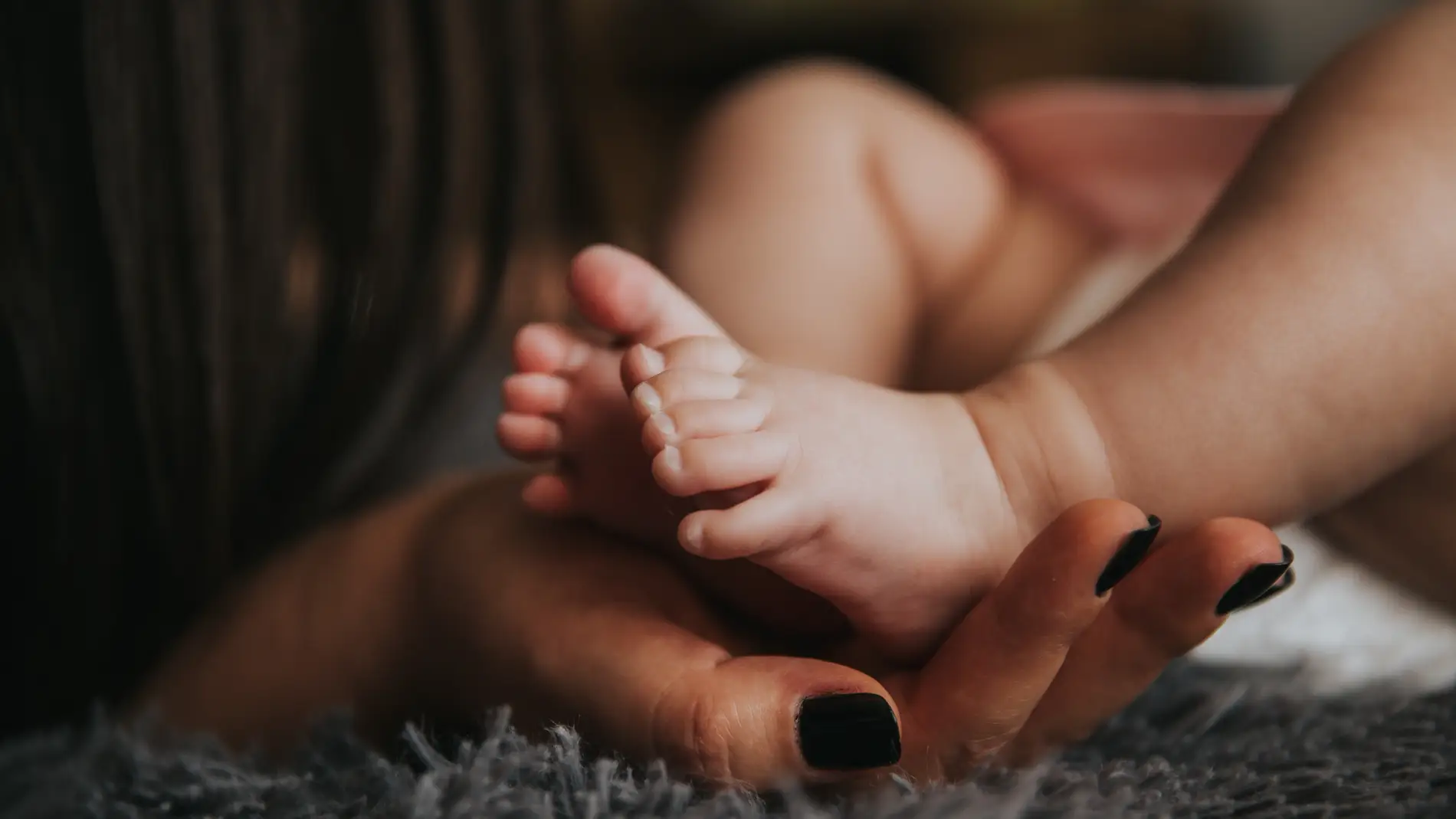 Uñas del pie de un bebé