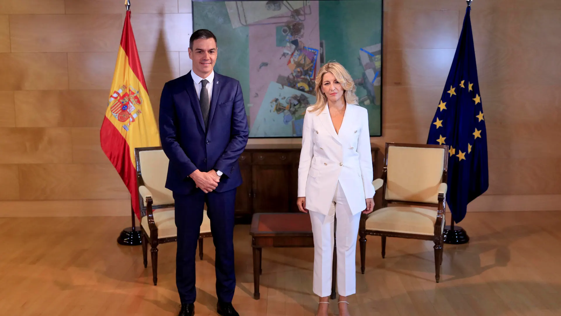 Pedro S&aacute;nchez y Yolanda D&iacute;az