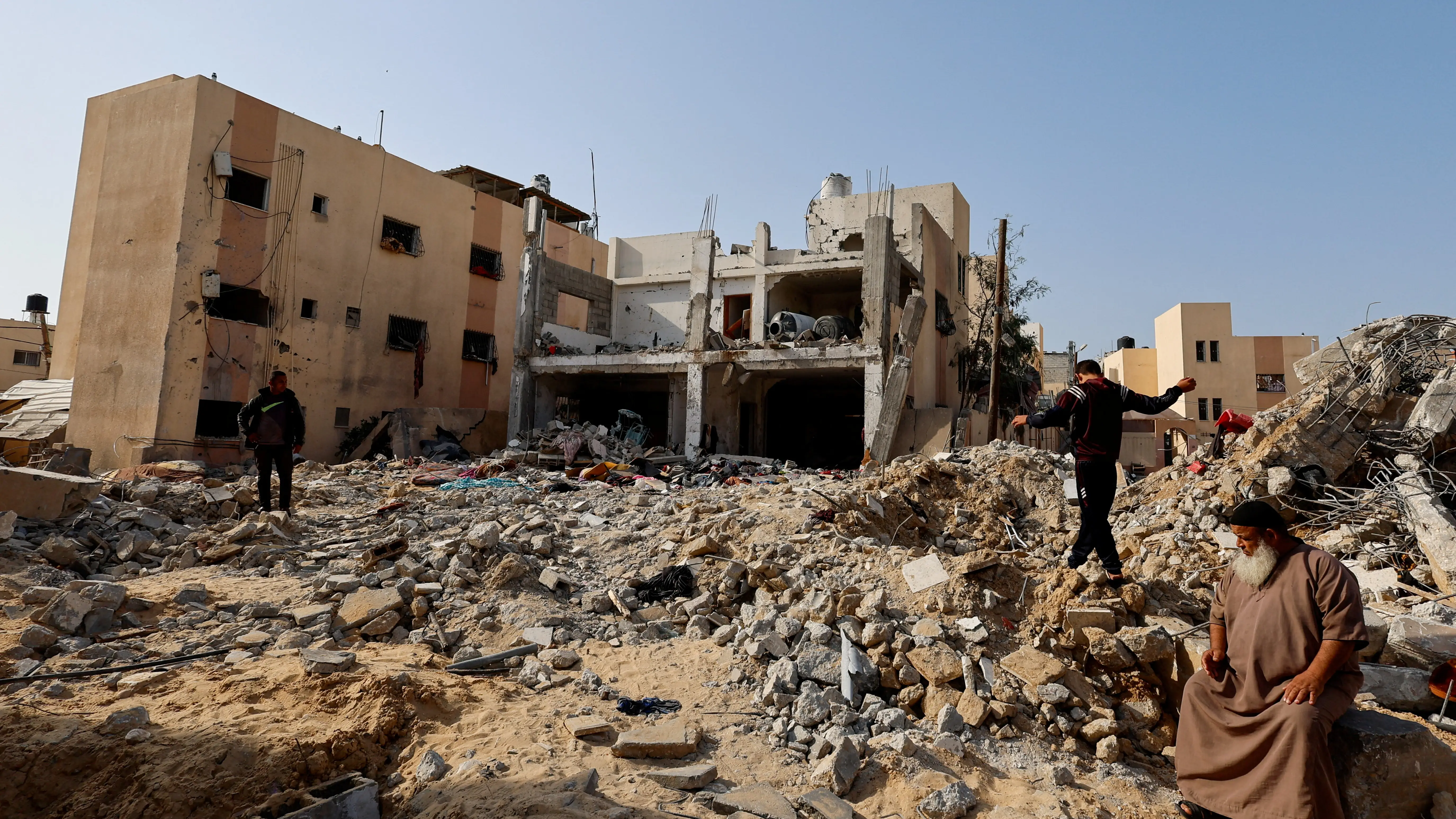 Ruinas en la Franja de Gaza