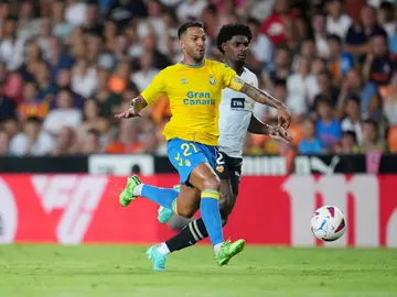 Jonathan Viera en el partido contra el Valencia Jonathan Viera en el partido contra el Valencia