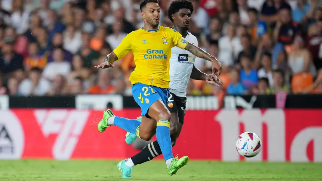 Jonathan Viera en el partido contra el Valencia Jonathan Viera en el partido contra el Valencia