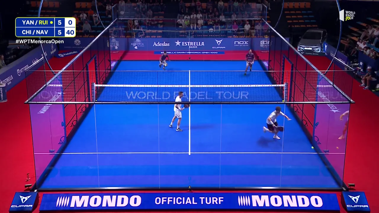 La pegada de Paquito Navarro tras una recuperaci&oacute;n imposible de Yanguas en el Menorca Open de p&aacute;del