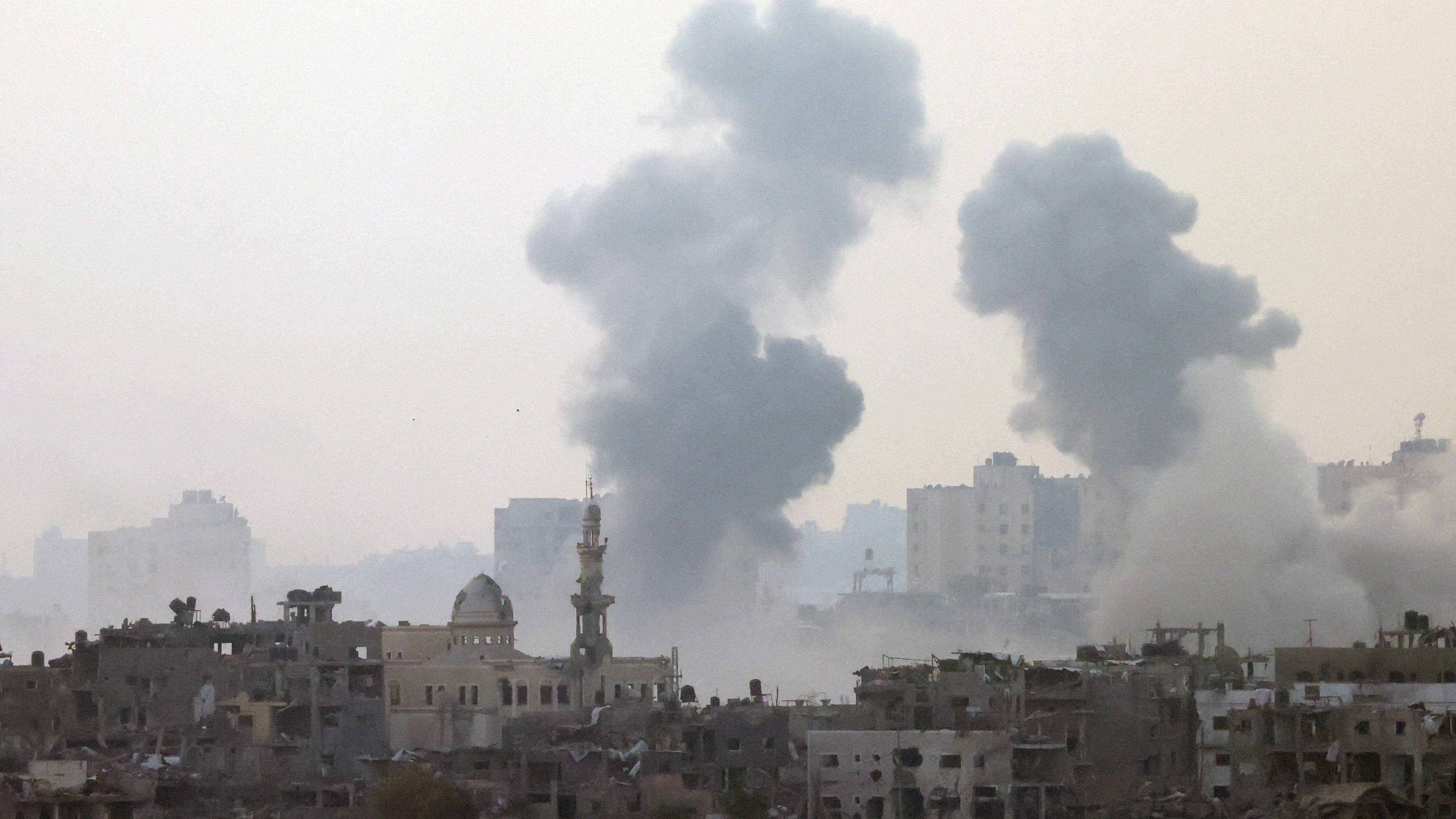 Imagen de la Franja de Gaza tras los bombardeos