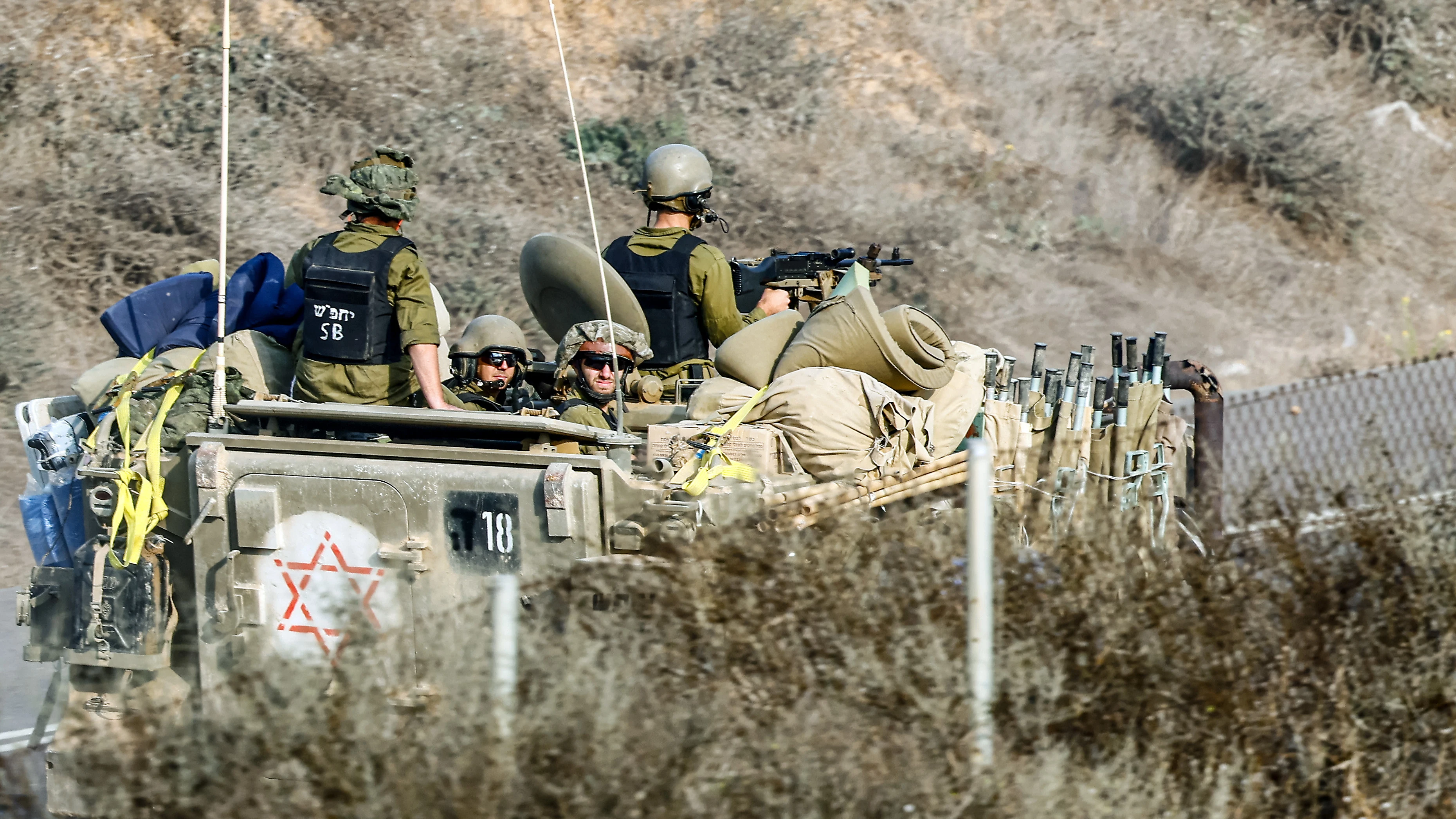 Imagen de soldados israelíes cerca de la frontera de Gaza Imagen de soldados israelíes cerca de la frontera de Gaza