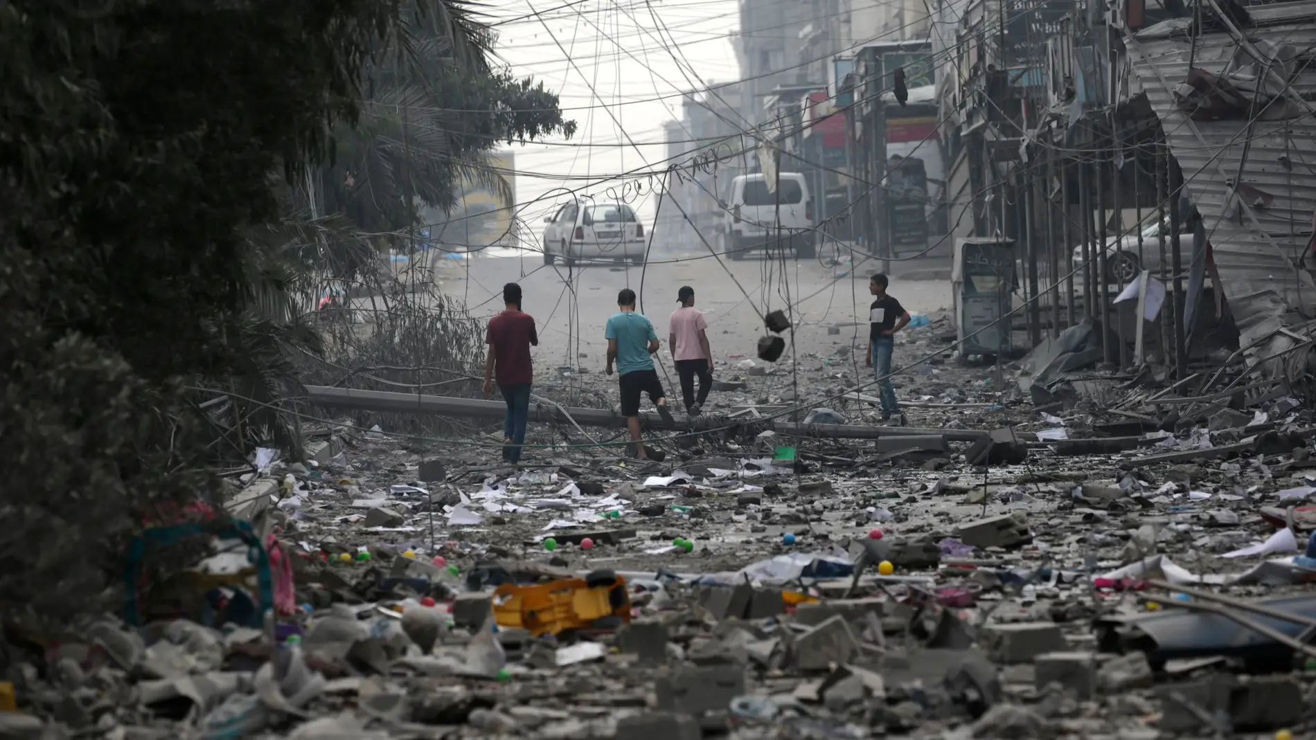 Imagen de la ciudad de Gaza afectada por los bombardeos israelíes Imagen de la ciudad de Gaza afectada por los bombardeos israelíes