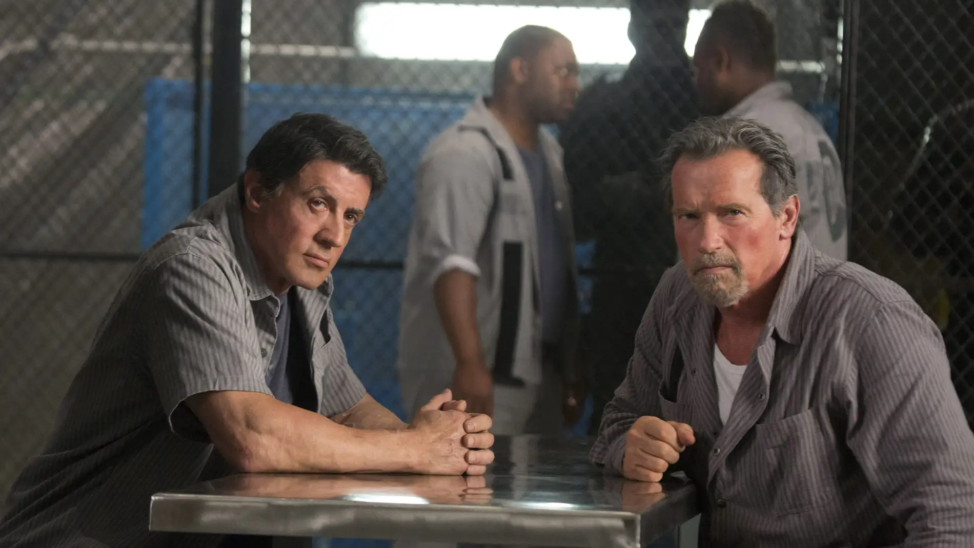 Sylvester Stallone y Arnold Schwarzenegger en Plan de Escape