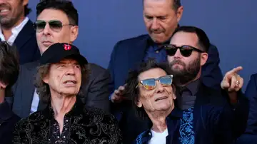 Mick Jagger y Ronnie Wood, en El Clásico