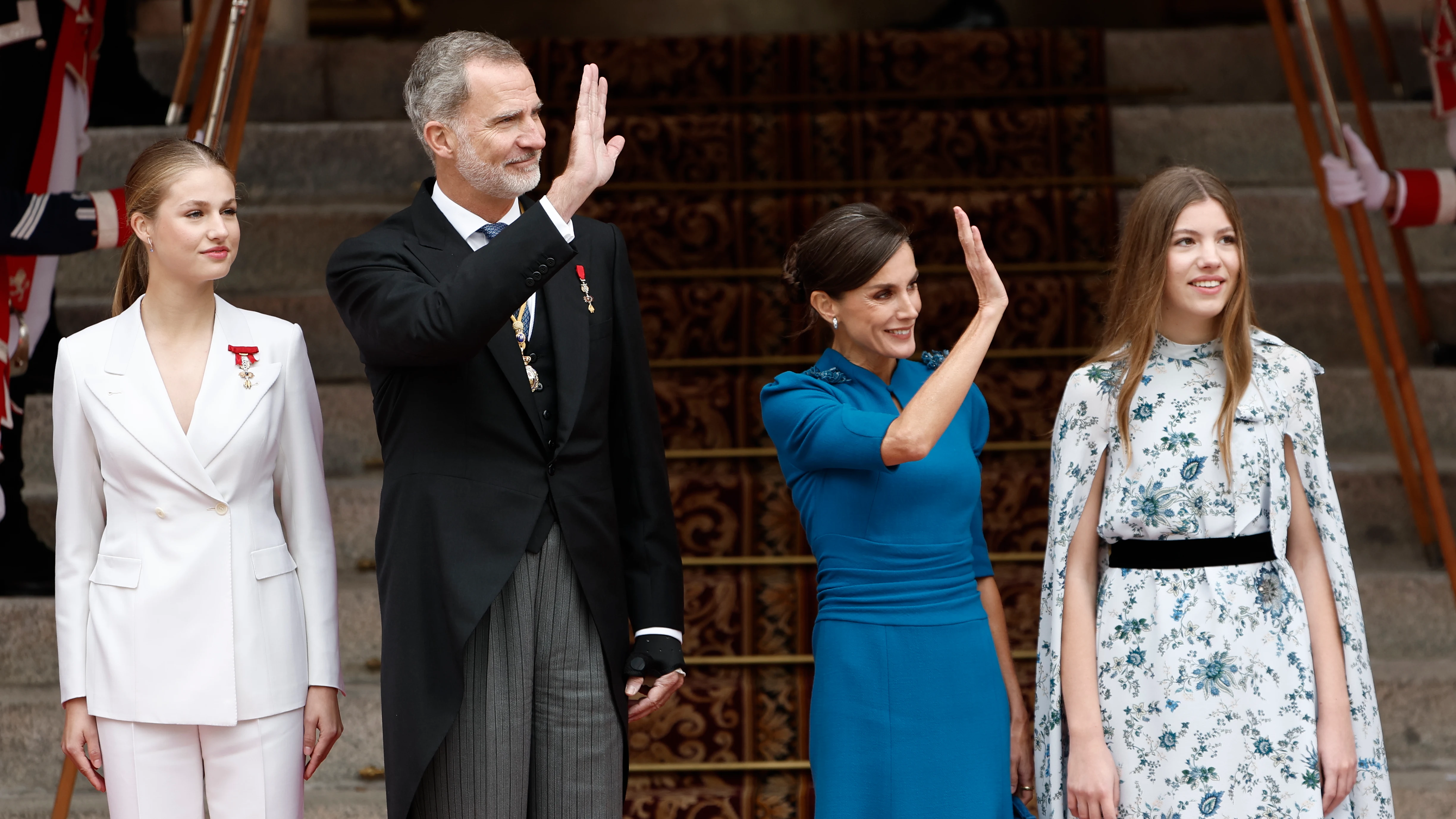 La Familia Real llega al Congreso