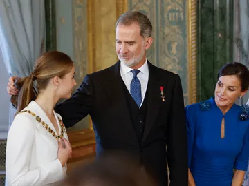 La princesa Leonor, el rey Felipe VI y la reina Letizia La princesa Leonor, el rey Felipe VI y la reina Letizia