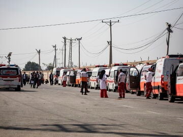 Ambulancias en Rafah