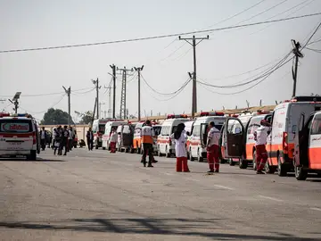 Ambulancias en Rafah Ambulancias en Rafah