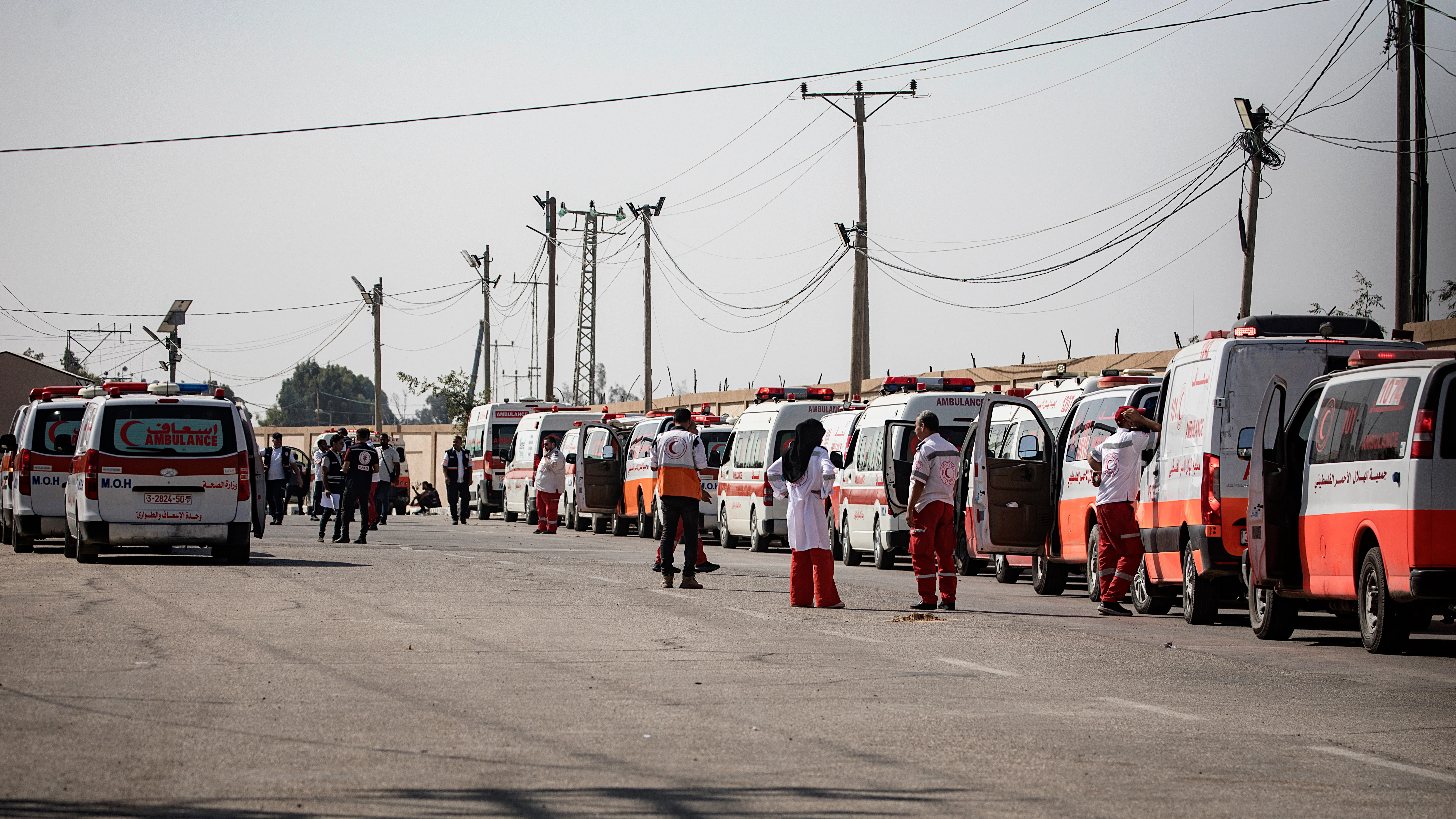 Ambulancias en Rafah Ambulancias en Rafah