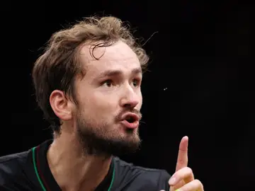 Daniil Medvedev protesta en su partido ante Dimitrov Daniil Medvedev protesta en su partido ante Dimitrov