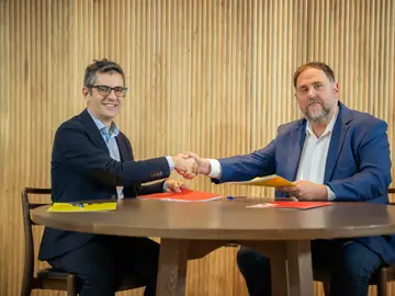 Félix Bolaños (PSOE) y Oriol Junqueras (ERC) Félix Bolaños (PSOE) y Oriol Junqueras (ERC)