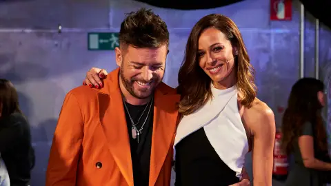 Eva González y Pablo López antes del primer Asalto de La Voz Eva González y Pablo López antes del primer Asalto de La Voz