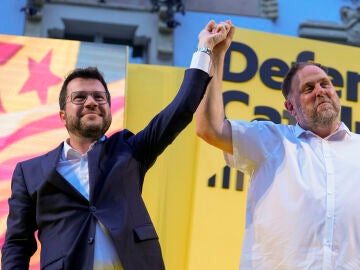 Pere Aragonès y Oriol Junqueras (ERC)