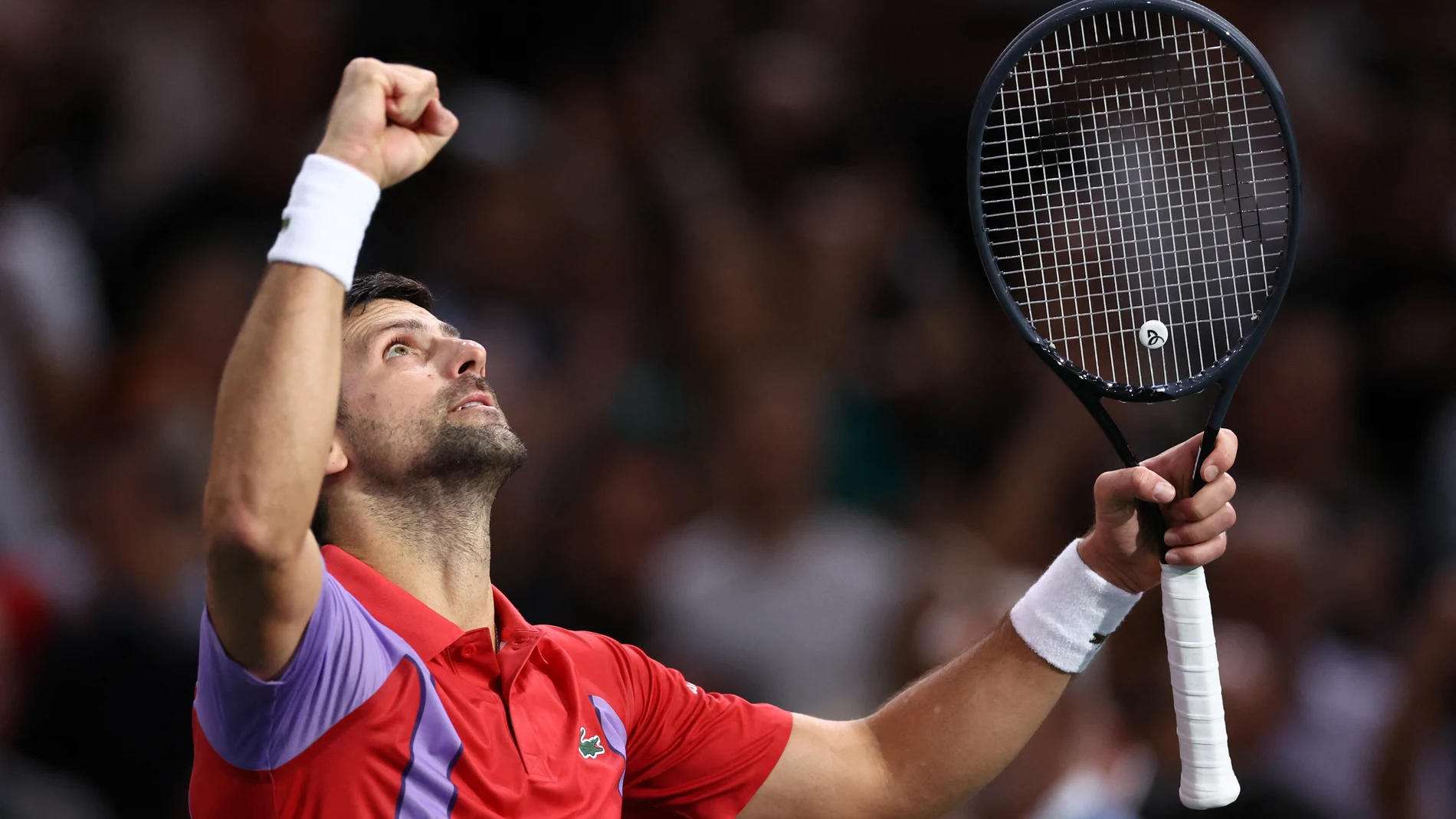 Novak Djokovic celebra la victoria ante Tallon Griekspoor