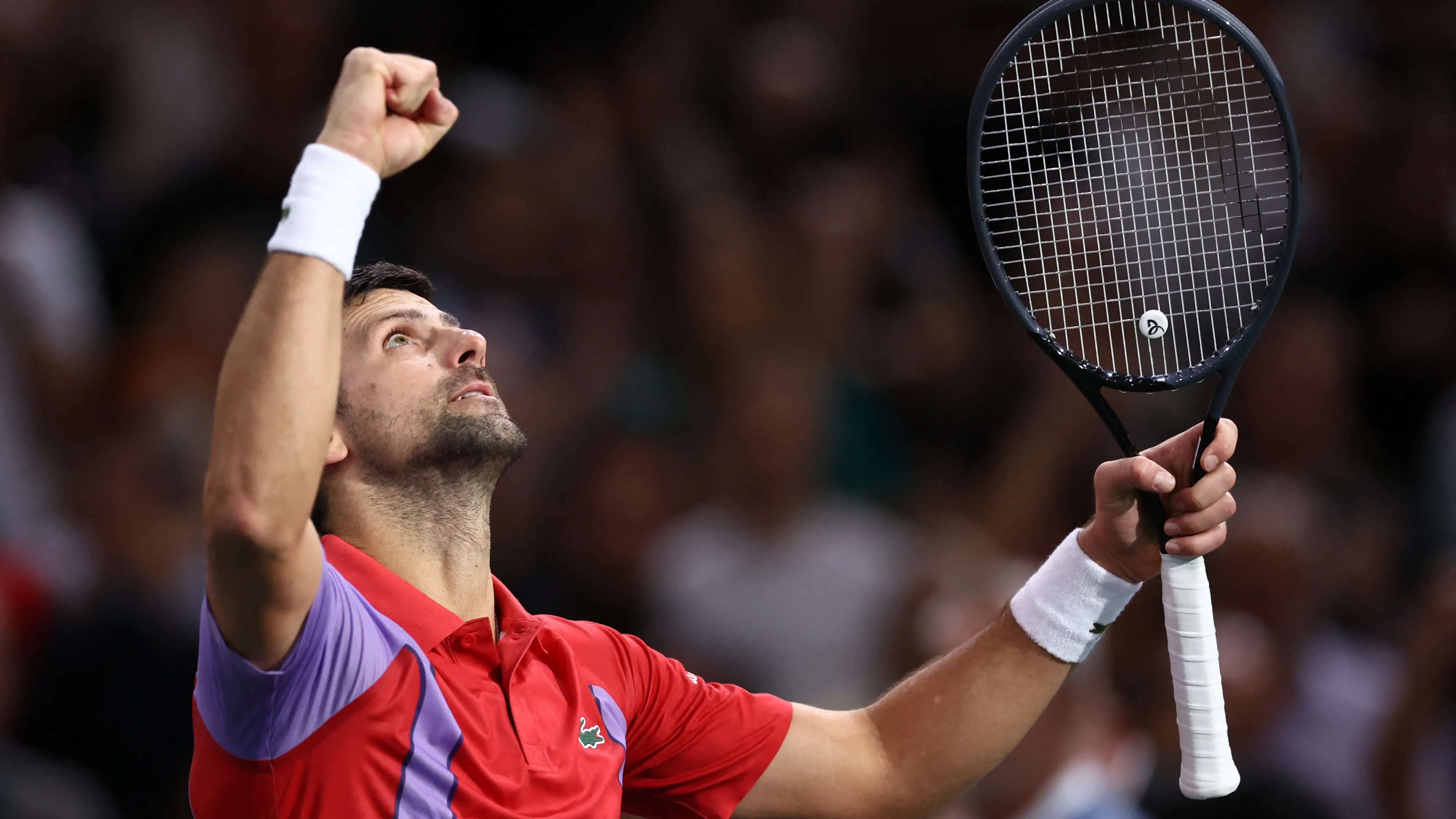 Novak Djokovic celebra la victoria ante Tallon Griekspoor