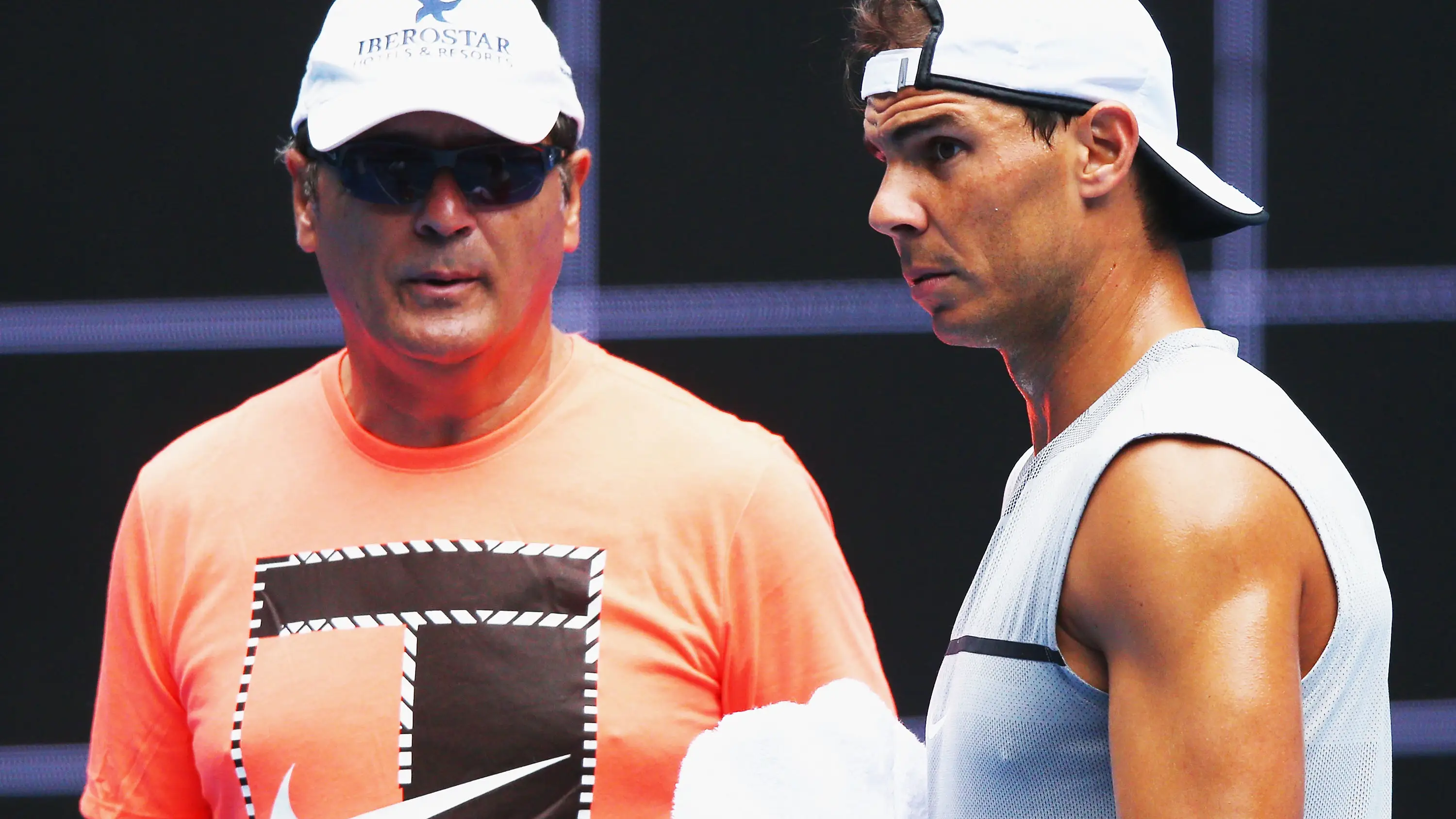 Rafa Nadal y Toni Nadal en el Open de Australia 2017 Rafa Nadal y Toni Nadal en el Open de Australia 2017