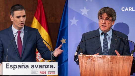 Pedro S&aacute;nchez y Carles Puigdemont