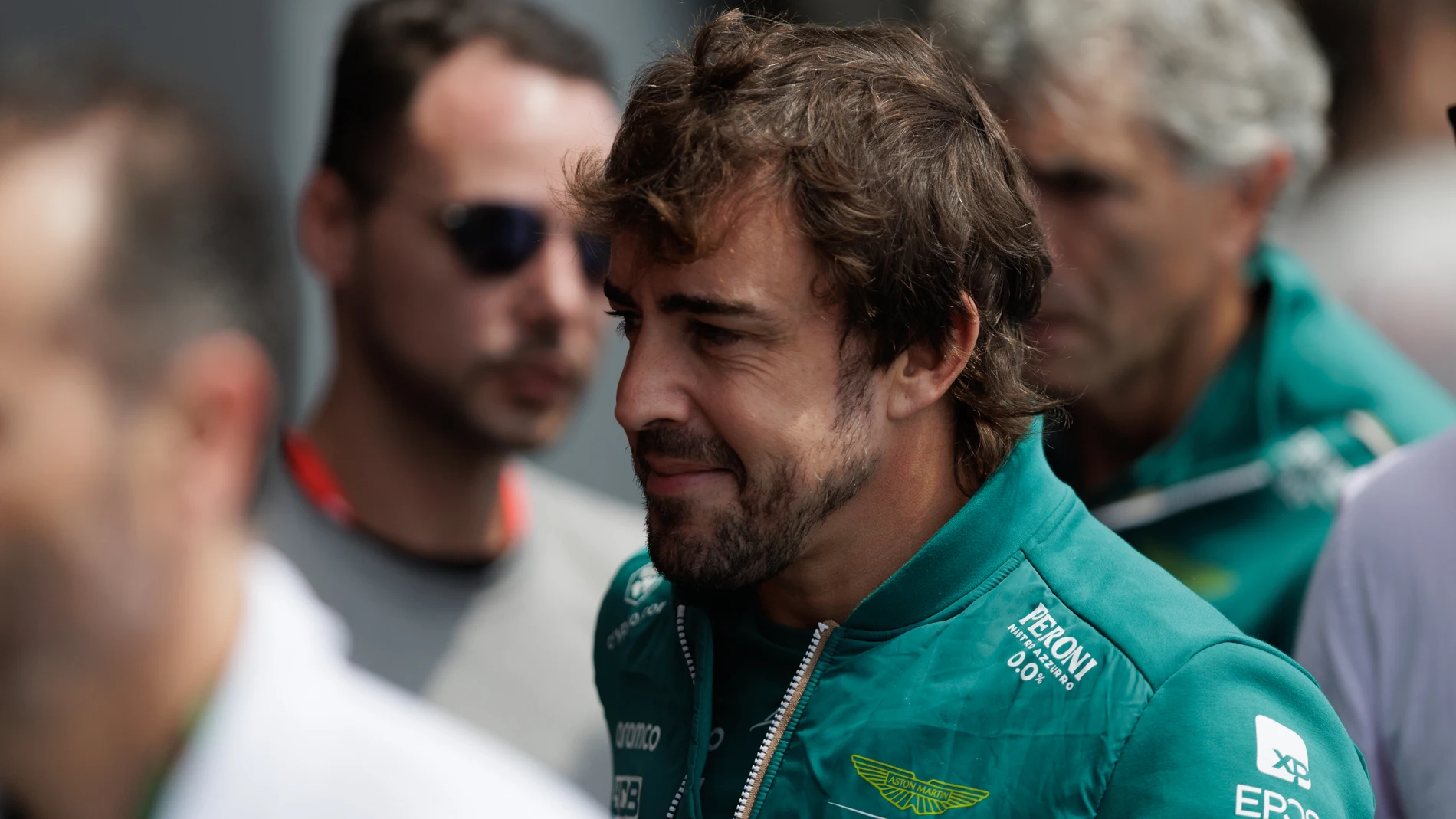 Fernando Alonso en el paddock del GP de Brasil 2023