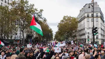Manifestación en París por Gaza Manifestación en París por Gaza