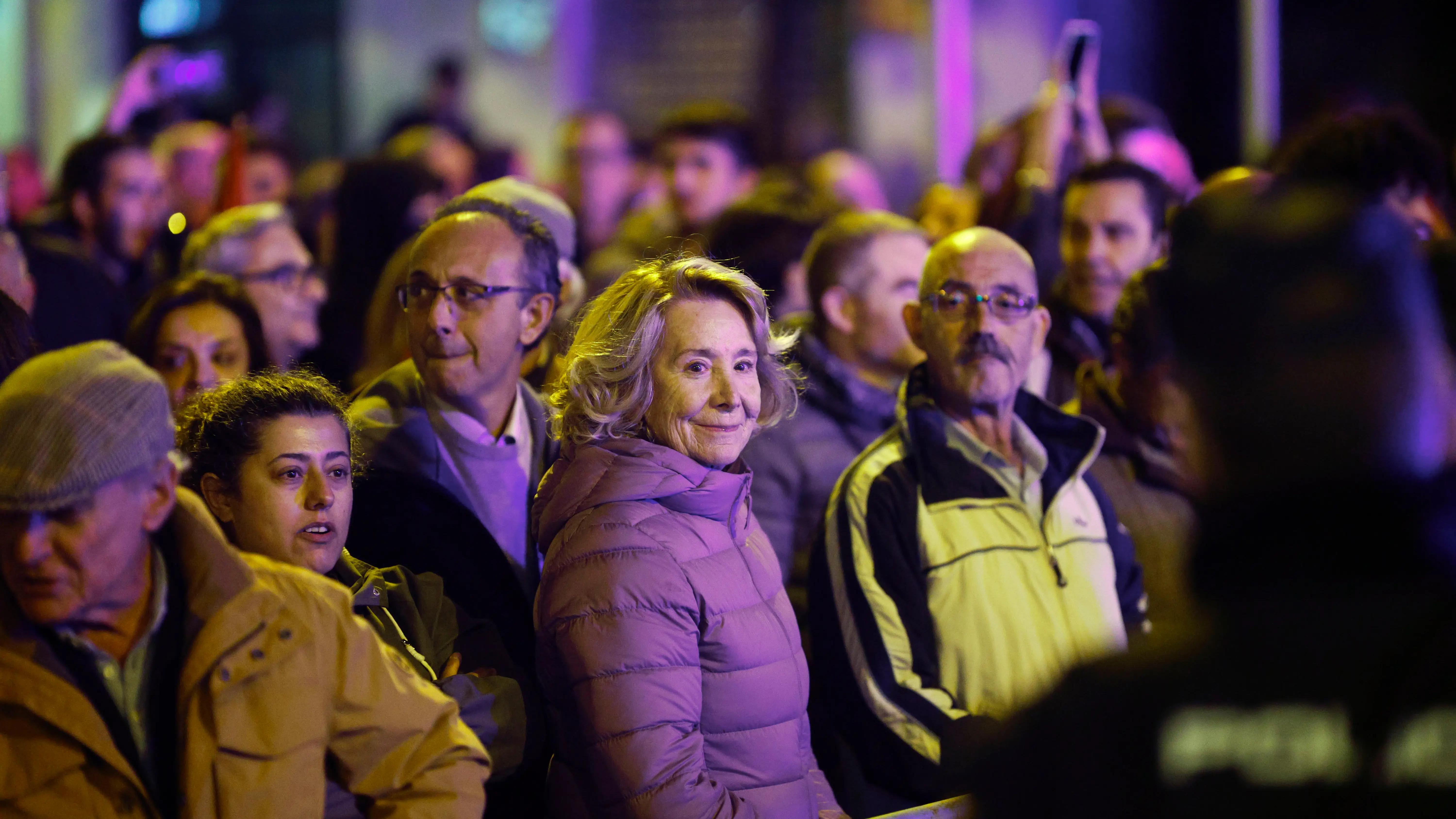 Esperanza Aguirre en la manifestaci&oacute;n contra la Ley de Amnist&iacute;a en Ferraz, Madrid