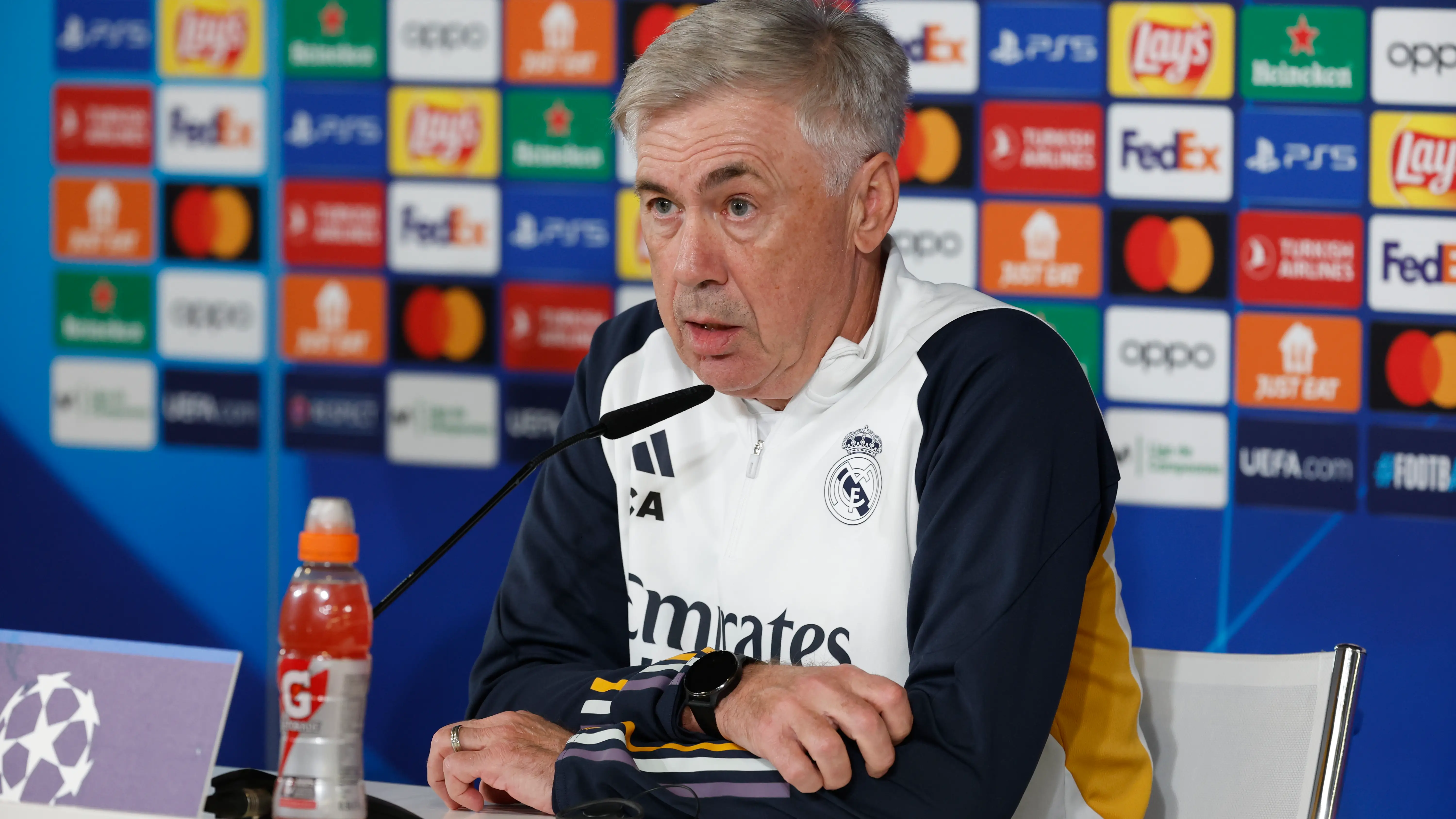 Carlo Ancelotti, en rueda de prensa Carlo Ancelotti, en rueda de prensa