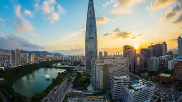 Fotografía del skyline de Seúl, Corea del Sur.
