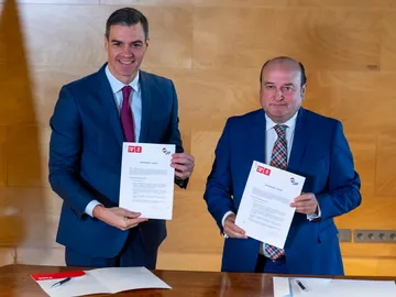 Pedro Sánchez y Andoni Ortuzar Pedro Sánchez y Andoni Ortuzar