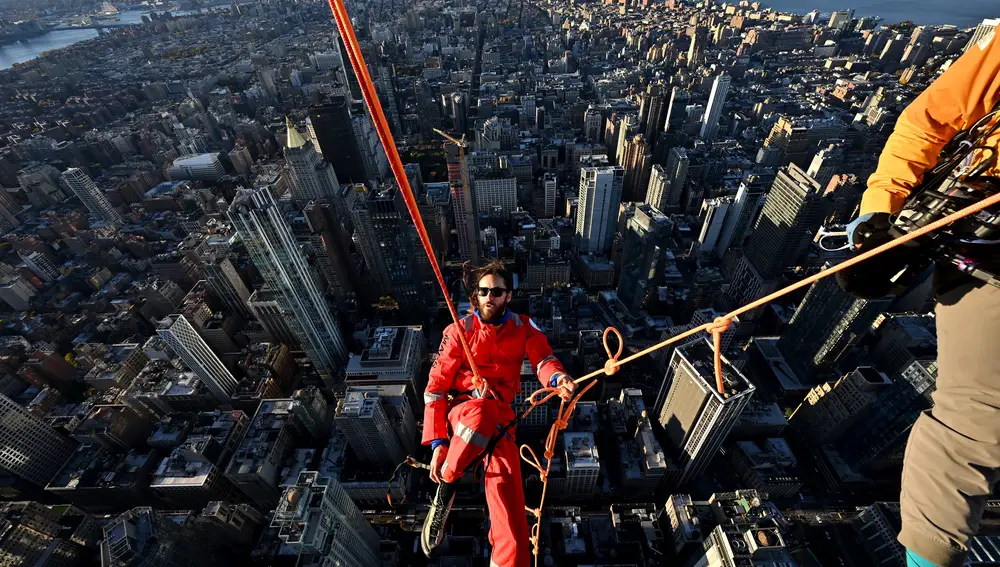 Jared Leto escala el Empire State Building en Nueva York