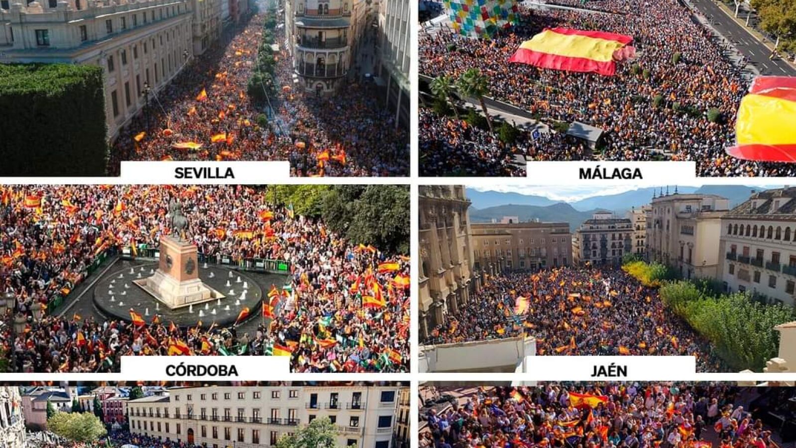 El recorrido con imágenes por toda España de las manifestaciones contra la amnistía