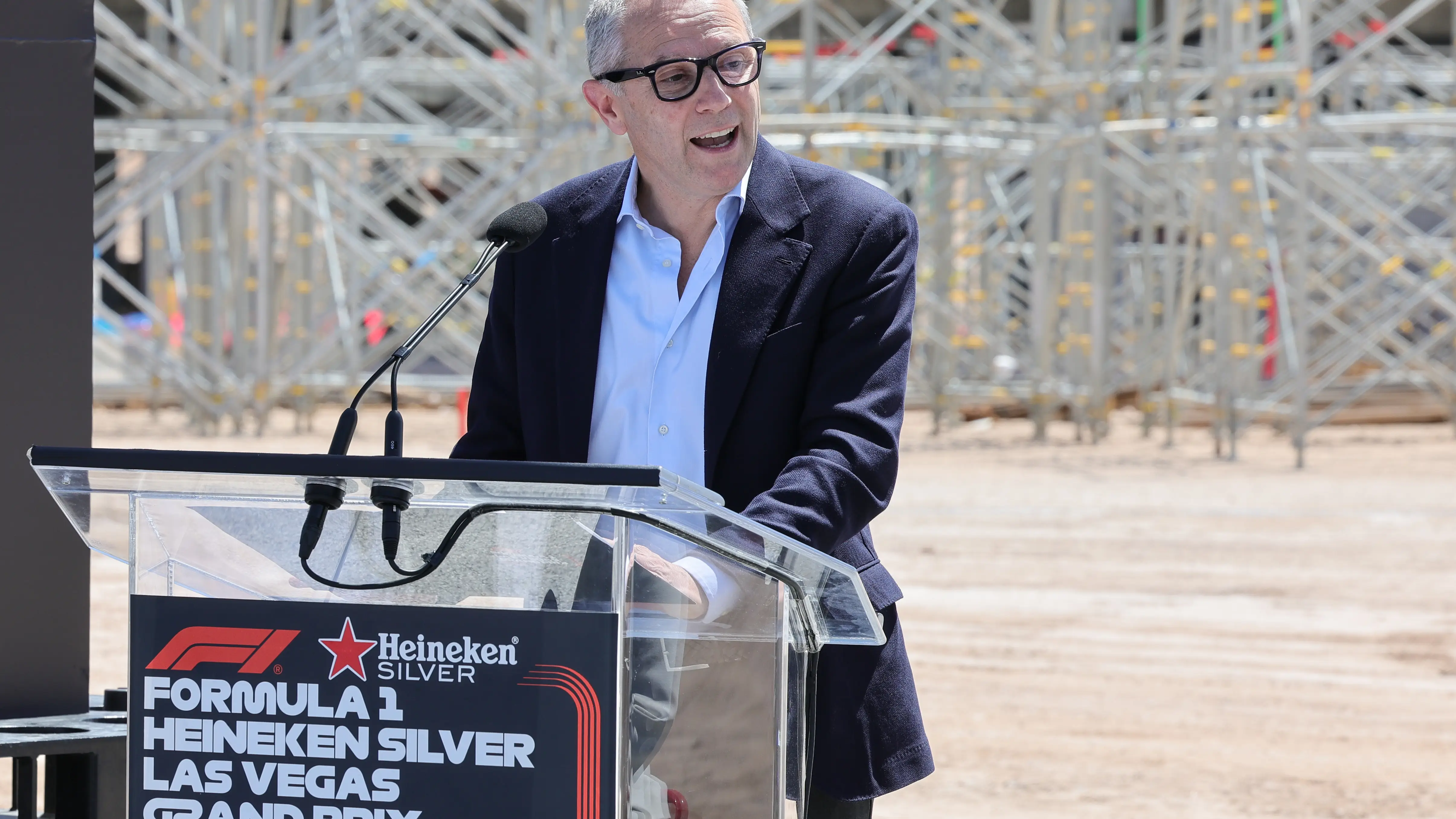 Stefano Domenicali, CEO de la Fórmula 1, presentando el circuito de Las Vegas Stefano Domenicali, CEO de la Fórmula 1, presentando el circuito de Las Vegas