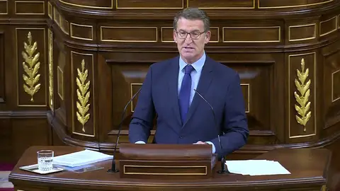 Feijóo acusa a Pedro Sánchez de comprar los apoyos: "Esta investidura es un ejercicio de corrupción política" Feijóo acusa a Pedro Sánchez de comprar los apoyos: "Esta investidura es un ejercicio de corrupción política"