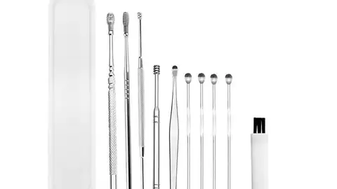 Kit con instrumentos para limpiar los oídos Kit con instrumentos para limpiar los oídos