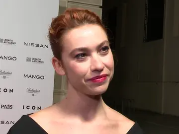 Greta Fernández en un photocall Greta Fernández en un photocall