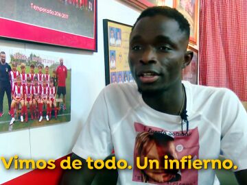  Younousse Diop atendiendo a Antena 3 Deportes 