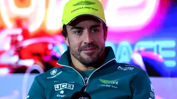Fernando Alonso en una rueda de prensa en el GP de Las Vegas