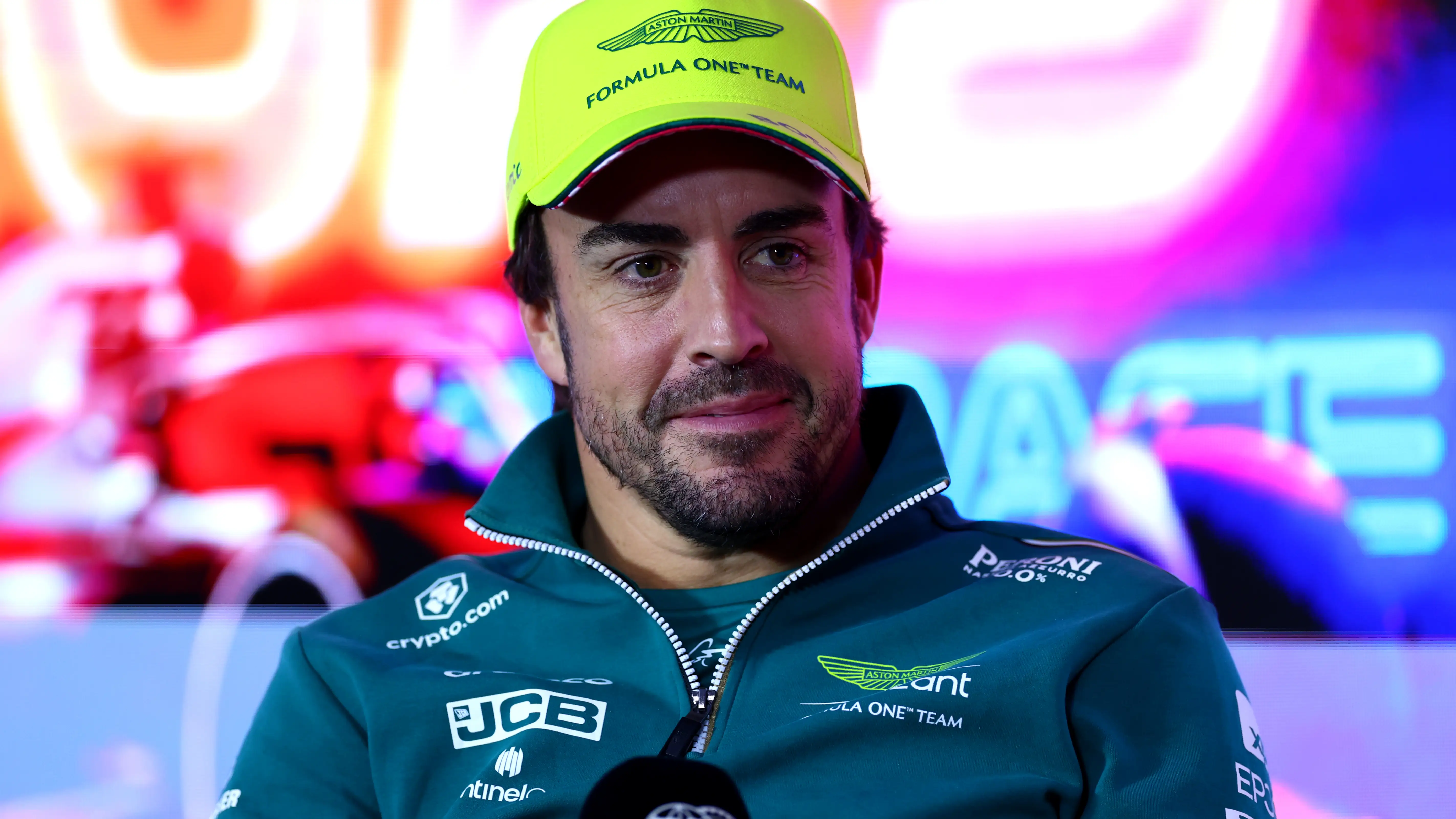 Fernando Alonso en una rueda de prensa en el GP de Las Vegas