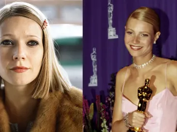 Gwyneth Paltrow como Margot Tenenbaum y en los Oscar de 1999 Gwyneth Paltrow como Margot Tenenbaum y en los Oscar de 1999