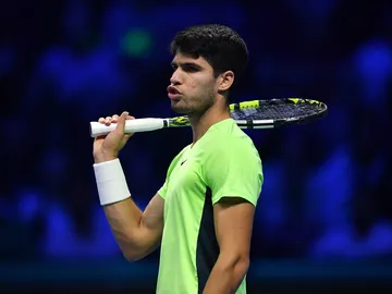 Alcaraz se desespera tras un error ante Novak Djokovic Alcaraz se desespera tras un error ante Novak Djokovic