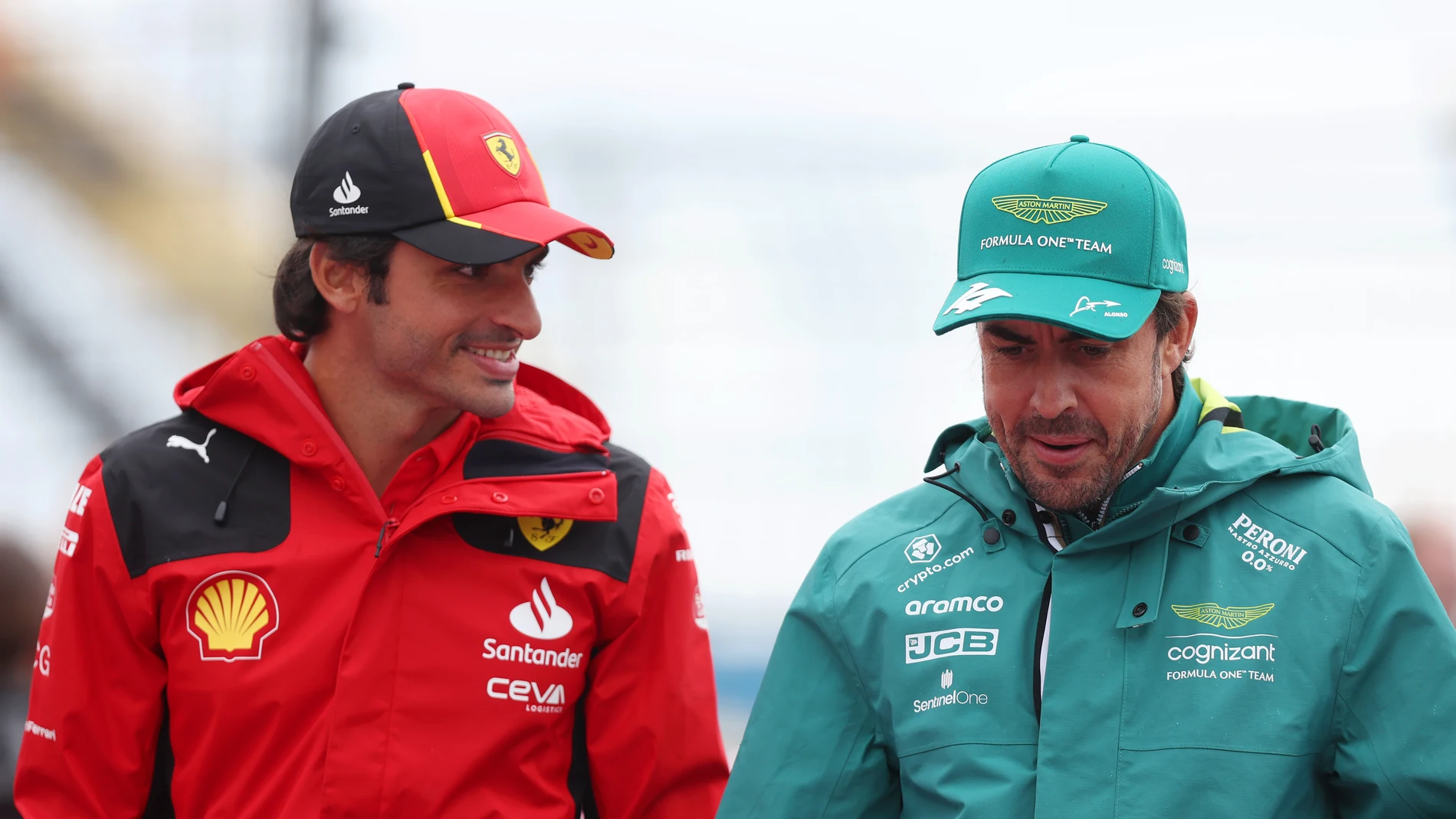 Carlos Sainz y Fernando Alonso en el GP de Países Bajos 2023