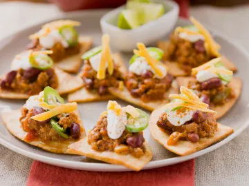 Tacos con carne y chili Tacos con carne y chili